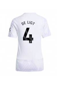 Manchester United Matthijs de Ligt #4 Voetbaltruitje Uit tenue Dames 2025-26 Korte Mouw